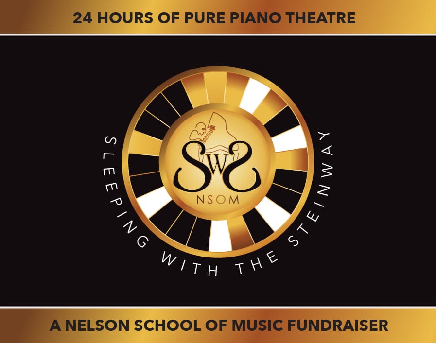 Logo for the Nelson School of Music Sleeping with the Steinway event