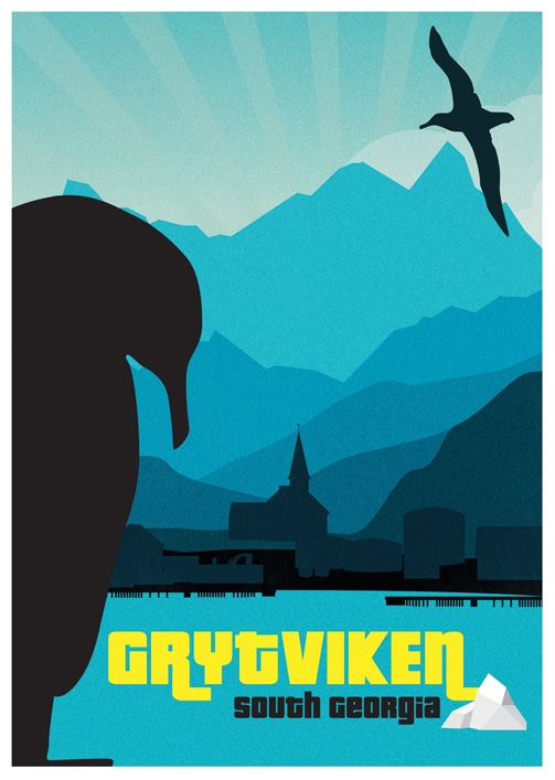 Design poster of Grytviken South Georgia