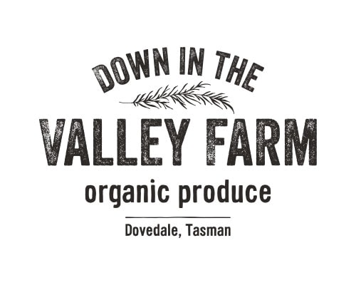 Design logo and product labels for Down in the Valley Farm