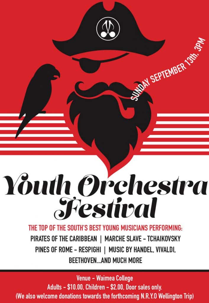 Poster designed for Youth Orchestra by Kirsten Revell Graphic Design