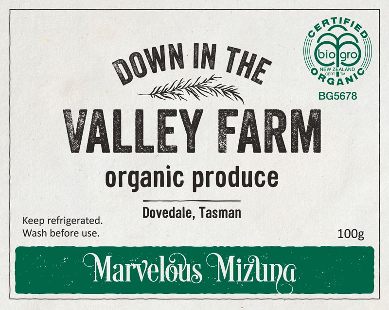 Label design for Valley Farm